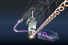 LBC テクノロジーのレーザ光の発振イメージ